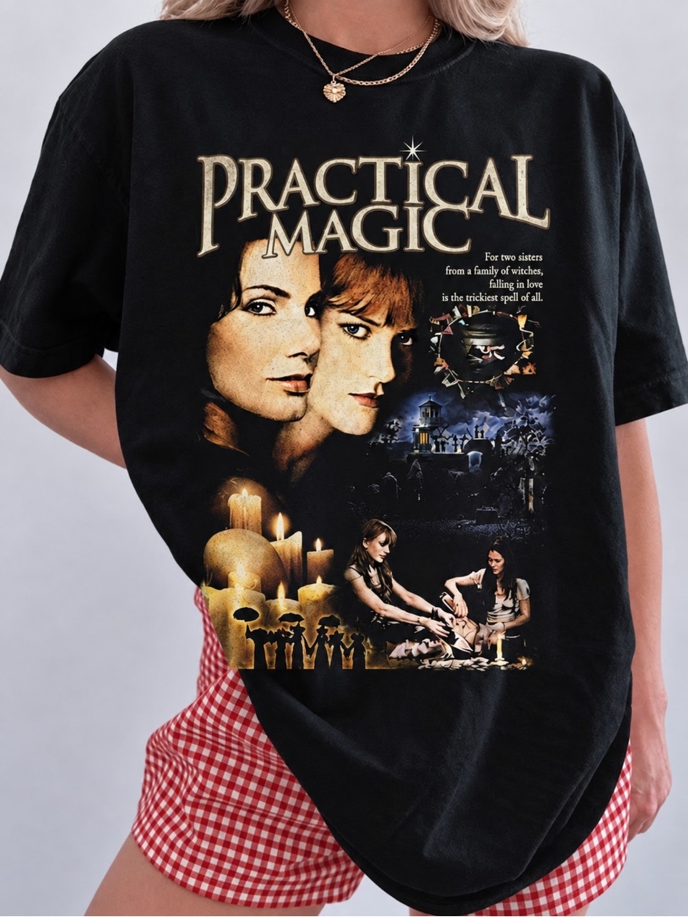 Practical Magic Sisters Graphic T-Shirt Black Unisex